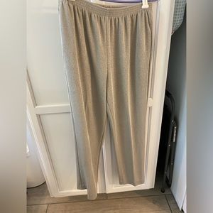 Vintage Alfred dunner size 12 silver, elastic waist dress pants
